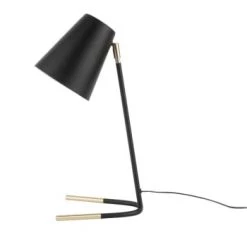 Present Time Lampes à Poser Lampe En Métal Brossé à Poser -Luminaires Contemporain Soldes lampe en metal a poser noir 5