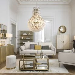 Maisons Du Monde Lampes à Poser Lampe En Métal Coloris Laiton Et Abat-jour Blanc -Luminaires Contemporain Soldes lampe en metal coloris laiton et abat jour blanc 1000 14 9 201770 3