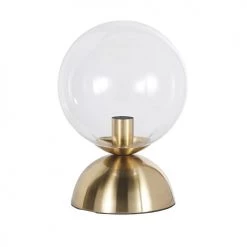 Maisons Du Monde Lampes à Poser Lampe En Métal Doré Et Globe En Verre H36