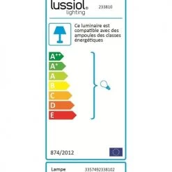 Lussiol Lighting Lampes à Poser Lampe En Métal Noir H.46 Cm -Luminaires Contemporain Soldes lampe en metal noir h 46 cm 4
