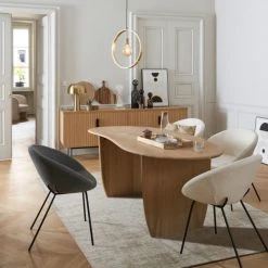 Maisons Du Monde Lampes à Poser Lampe En Métal Poli Doré Coloris Laiton -Luminaires Contemporain Soldes lampe en metal poli dore coloris laiton 1000 13 23 210558 5