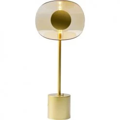 Kare Design Lampes à Poser Lampe En Verre Et Acier Doré -Luminaires Contemporain Soldes lampe en verre et acier dore 2