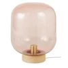 Maisons Du Monde Lampes à Poser Lampe Globe En Verre Teinté Rose Et Frêne