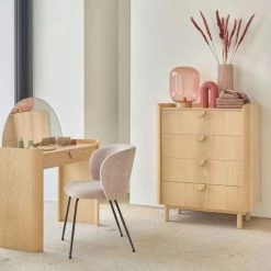 Maisons Du Monde Lampes à Poser Lampe Globe En Verre Teinté Rose Et Frêne -Luminaires Contemporain Soldes lampe globe en verre teinte rose et frene 1000 10 26 219089 5