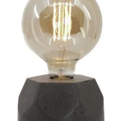 Junny Lampes à Poser Lampe Hexagone En Béton Bleu Pétrole Fabrication Artisanale -Luminaires Contemporain Soldes lampe hexagone en beton anthracite fabrication artisanale