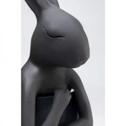 Kare Design Lampes à Poser Lampe Lapin En Polyrésine Noire Et Abat-jour En Lin Noir H68 -Luminaires Contemporain Soldes lampe lapin en polyresine noire et abat jour en lin noir h68 2