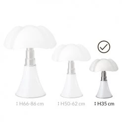 Martinelli Luce Lampes à Poser Lampe LED Blanche Avec Variateur H35cm -Luminaires Contemporain Soldes lampe led blanche avec variateur h35cm 4