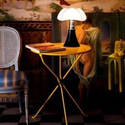 Martinelli Luce Lampes à Poser Lampe LED Noire Avec Variateur H35cm -Luminaires Contemporain Soldes lampe led noire avec variateur h35cm 2