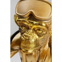 Kare Design Lampes à Poser Lampe Singe Plongeur En Polyrésine Dorée -Luminaires Contemporain Soldes lampe singe plongeur en polyresine doree 2