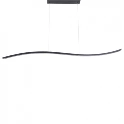 Beliani Suspensions Lampe Suspendue LED 120 Cm Noir -Luminaires Contemporain Soldes lampe suspendue led 120 cm noir 1