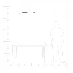 Beliani Suspensions Lampe Suspendue LED 120 Cm Noir -Luminaires Contemporain Soldes lampe suspendue led 120 cm noir 3