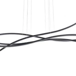 Beliani Suspensions Lampe Suspendue LED 160 Cm Noir