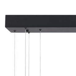 Beliani Suspensions Lampe Suspendue LED 160 Cm Noir -Luminaires Contemporain Soldes lampe suspendue led 160 cm noir 3