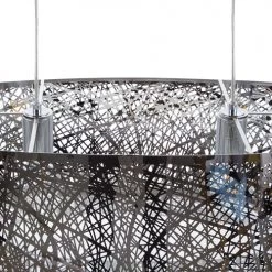 Beliani Suspensions Lampe Suspension Argenté -Luminaires Contemporain Soldes lampe suspension argente 3