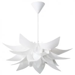 Beliani Suspensions Lampe Suspension Blanc -Luminaires Contemporain Soldes lampe suspension blanc 10