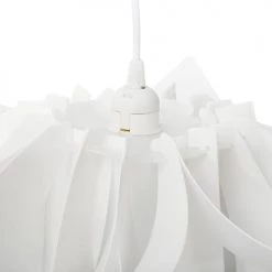 Beliani Suspensions Lampe Suspension Blanc -Luminaires Contemporain Soldes lampe suspension blanc 11