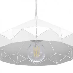 Beliani Suspensions Lampe Suspension Blanc -Luminaires Contemporain Soldes lampe suspension blanc 17
