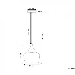 Beliani Suspensions Lampe Suspension Blanc Et Doré -Luminaires Contemporain Soldes lampe suspension blanc et dore 3