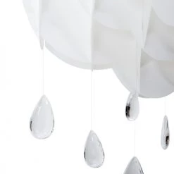 Beliani Suspensions Lampe Suspension Blanche -Luminaires Contemporain Soldes lampe suspension blanche 2