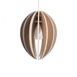 Gone's Suspensions Lampe Suspension Bois Et Béton Frêne Teinté Noir Cordon Blanc -Luminaires Contemporain Soldes lampe suspension bois et beton chene naturel cordon blanc 1