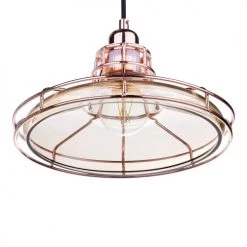 Beliani Suspensions Lampe Suspension Cuivré En Verre -Luminaires Contemporain Soldes lampe suspension cuivre en verre 3