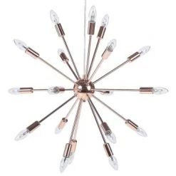 Beliani Suspensions Lampe Suspension Cuivrée