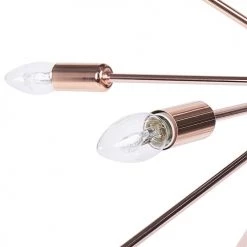 Beliani Suspensions Lampe Suspension Cuivrée -Luminaires Contemporain Soldes lampe suspension cuivree 3