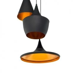 Beliani Suspensions Lampe Suspension Noire -Luminaires Contemporain Soldes lampe suspension noire 2