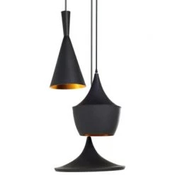 Beliani Suspensions Lampe Suspension Noire