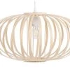 Beliani Suspensions Lampe Suspension Ovale En Bambou Clair