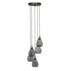 Bepurehome Suspensions Lampe Suspension Verre Noir Avec 5 Lumieres 8 Bepurehome Suspensions Lampe Suspension Verre Noir Avec 5 Lumieres -Luminaires Contemporain Soldes lampe suspension verre noir avec 5 lumieres 2
