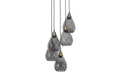 Bepurehome Suspensions Lampe Suspension Verre Noir Avec 5 Lumieres 1 Bepurehome Suspensions Lampe Suspension Verre Noir Avec 5 Lumieres
