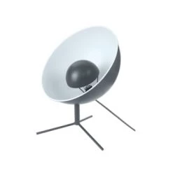 The Home Deco Factory Lampes à Poser Lampe Trépied En Métal H. 45cm Blanche Et Noire -Luminaires Contemporain Soldes lampe trepied en metal h 45cm blanche et grise 1