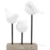 Kare Design Lampes à Poser Lampe Trois Oiseaux En Porcelaine Blanche