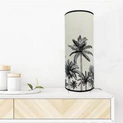 Abat-jours Lampes à Poser Lampe Tube Palmier T 20 X H 45 -Luminaires Contemporain Soldes lampe tube palmier t 20 x h 45 2