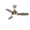 QAZQA Suspensions Lampe Ventilateur Réversible En Acier Bronze