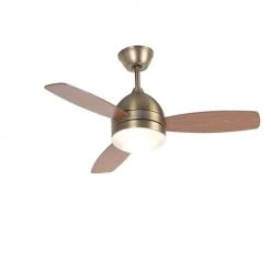 QAZQA Suspensions Lampe Ventilateur Réversible En Acier Bronze -Luminaires Contemporain Soldes lampe ventilateur reversible en acier bronze 3