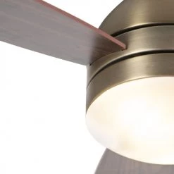 QAZQA Suspensions Lampe Ventilateur Réversible En Acier Bronze -Luminaires Contemporain Soldes lampe ventilateur reversible en acier bronze 4