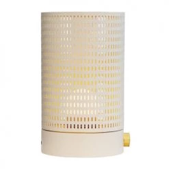 Dyberg Larsen Lampes à Poser Lanterne En Métal Blanc Et Laiton, H 20 Cm D 12 Cm -Luminaires Contemporain Soldes lanterne en metal blanc et laiton h 20 cm d 12 cm 4