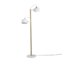 DIZY Design Lampadaires Luminaire à Poser Avec 2 Abat-jours En Chêne Et Métal Vert 9 DIZY Design Lampadaires Luminaire à Poser Avec 2 Abat-jours En Chêne Et Métal Vert -Luminaires Contemporain Soldes luminaire a poser avec 2 abat jours en chene et metal blanc 5