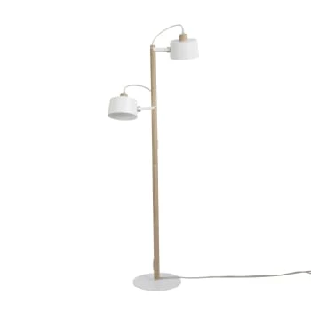 DIZY Design Lampadaires Luminaire à Poser Avec 2 Abat-jours En Chêne Et Métal Vert 4 DIZY Design Lampadaires Luminaire à Poser Avec 2 Abat-jours En Chêne Et Métal Vert – Image 4