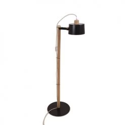 DIZY Design Lampadaires Luminaire Ă Poser ChĂȘne Et MĂ©tal Noir