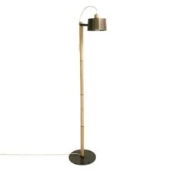 DIZY Design Lampadaires Luminaire à Poser Chêne Et Métal Blanc -Luminaires Contemporain Soldes luminaire a poser chene et metal vernis brut 16