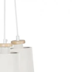 Tosel Lustres Lustre Acier Blanc D'ivoire -Luminaires Contemporain Soldes lustre acier blanc d ivoire 6