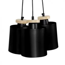 Tosel Lustres Lustre Acier Noir -Luminaires Contemporain Soldes lustre acier noir 2