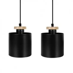 Tosel Lustres Lustre Acier Noir -Luminaires Contemporain Soldes lustre acier noir 6