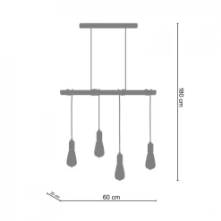 Tosel Lustres Lustre Bois Naturel -Luminaires Contemporain Soldes lustre bois naturel 4