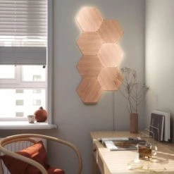 Nanoleaf Lampes à Poser Objet Lumineux En Bois -Luminaires Contemporain Soldes objet lumineux en bois 4