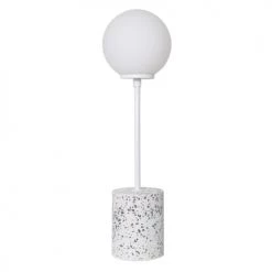 Keria Lampes à Poser Pied De Lampe En Stone Blanc -Luminaires Contemporain Soldes pied de lampe en stone blanc 2