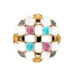 SLAMP Suspensions Plafonnier/Applique Mida Plastique Gold 50x50x16 Cm -Luminaires Contemporain Soldes plafonnier applique mida plastique multicolore 50x50x16 cm 6